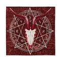 Goat Skull Pentagram Print Silk Bandana