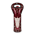 Goat Skull Pentagram Print Single Neoprene Wine Tote