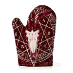 Goat Skull Pentagram Print Single Oven Mitt