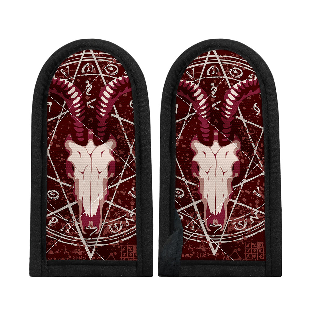 Goat Skull Pentagram Print Skillet Handle Cover