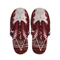 Goat Skull Pentagram Print Slippers
