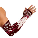 Goat Skull Pentagram Print Sun Protection Arm Sleeves
