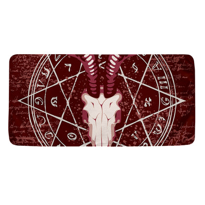 Goat Skull Pentagram Print Towel