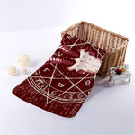 Goat Skull Pentagram Print Towel