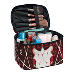 Goat Skull Pentagram Print Travel Makeup Bag