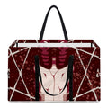 Goat Skull Pentagram Print Utility Tote Bag