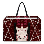 Goat Skull Pentagram Print Utility Tote Bag