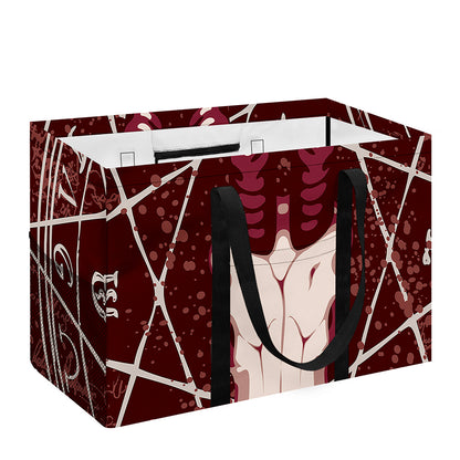 Goat Skull Pentagram Print Utility Tote Bag