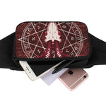 Goat Skull Pentagram Print Waist Bag