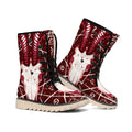 Goat Skull Pentagram Print Winter Boots