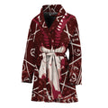 Goat Skull Pentagram Print Women's Bathrobe