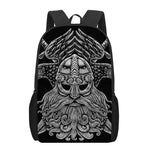 God Odin With Huginn And Muninn Print 17 Inch Backpack