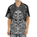 God Odin With Huginn And Muninn Print Aloha Shirt