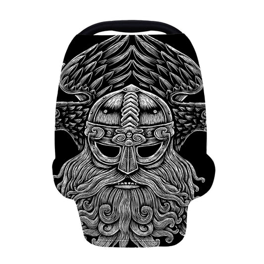 God Odin With Huginn And Muninn Print Baby Seat Cover