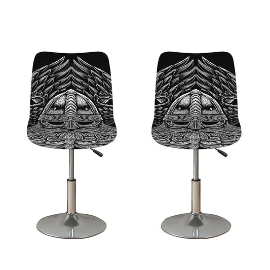 God Odin With Huginn And Muninn Print Bar Stool Covers
