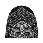 God Odin With Huginn And Muninn Print Beanie