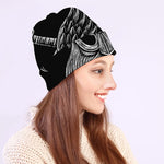 God Odin With Huginn And Muninn Print Beanie