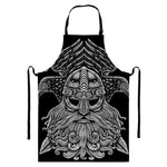 God Odin With Huginn And Muninn Print Bib Apron With Pocket