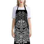 God Odin With Huginn And Muninn Print Bib Apron With Pocket