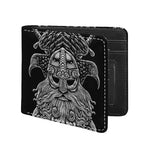 God Odin With Huginn And Muninn Print Bifold Wallet