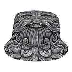 God Odin With Huginn And Muninn Print Bucket Hat