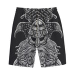God Odin With Huginn And Muninn Print Cotton Shorts