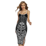 God Odin With Huginn And Muninn Print Cross Back Cami Dress