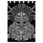 God Odin With Huginn And Muninn Print Curtain