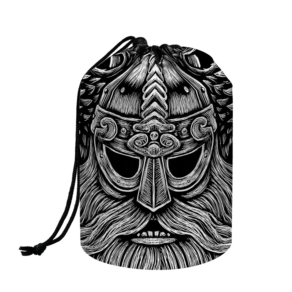 God Odin With Huginn And Muninn Print Drawstring Makeup Bag