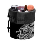 God Odin With Huginn And Muninn Print Drawstring Makeup Bag