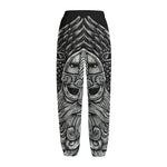 God Odin With Huginn And Muninn Print Fleece Lined Knit Pants