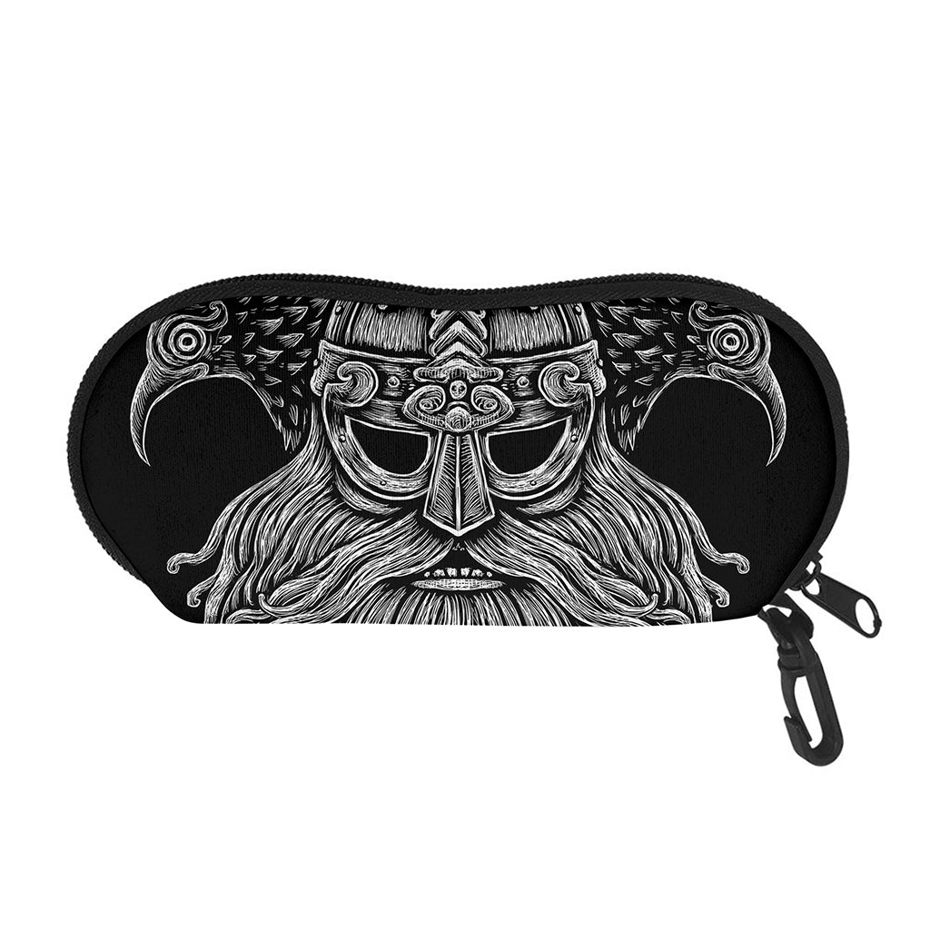 God Odin With Huginn And Muninn Print Glasses Case