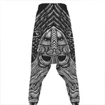 God Odin With Huginn And Muninn Print Hammer Pants