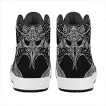 God Odin With Huginn And Muninn Print High Top Leather Sneakers