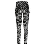 God Odin With Huginn And Muninn Print High-Waisted Pocket Leggings