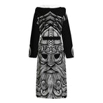 God Odin With Huginn And Muninn Print Hooded Bathrobe