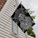 God Odin With Huginn And Muninn Print House Flag