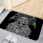 God Odin With Huginn And Muninn Print Indoor Door Mat