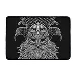 God Odin With Huginn And Muninn Print Kitchen Mat