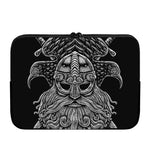 God Odin With Huginn And Muninn Print Laptop Sleeve