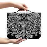 God Odin With Huginn And Muninn Print Leather Bible Cover