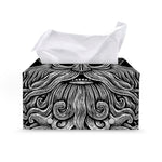 God Odin With Huginn And Muninn Print Leather Tissue Box Cover