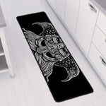 God Odin With Huginn And Muninn Print Long Kitchen Mat