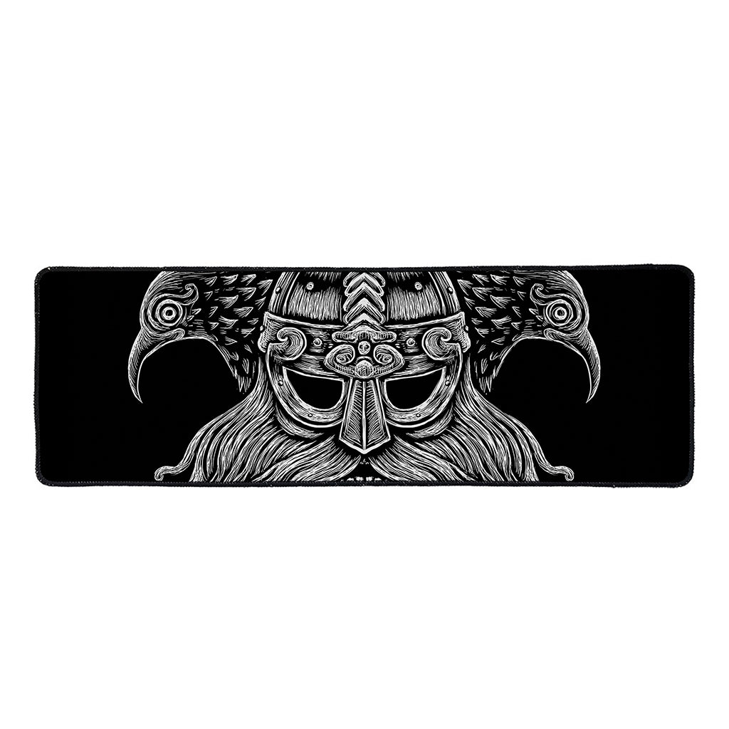 God Odin With Huginn And Muninn Print Long Kitchen Mat