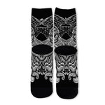 God Odin With Huginn And Muninn Print Long Socks