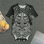 God Odin With Huginn And Muninn Print Men's Bodysuit