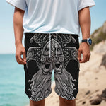 God Odin With Huginn And Muninn Print Men's Cargo Shorts