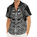 God Odin With Huginn And Muninn Print Men's Deep V-Neck Shirt