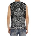 God Odin With Huginn And Muninn Print Men's Fitness Tank Top