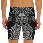 God Odin With Huginn And Muninn Print Men's Long Boxer Briefs